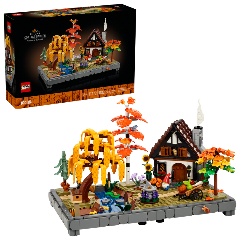 LEGO Icons Autumn Cottage Garden building set 1,102 pieces, UK version