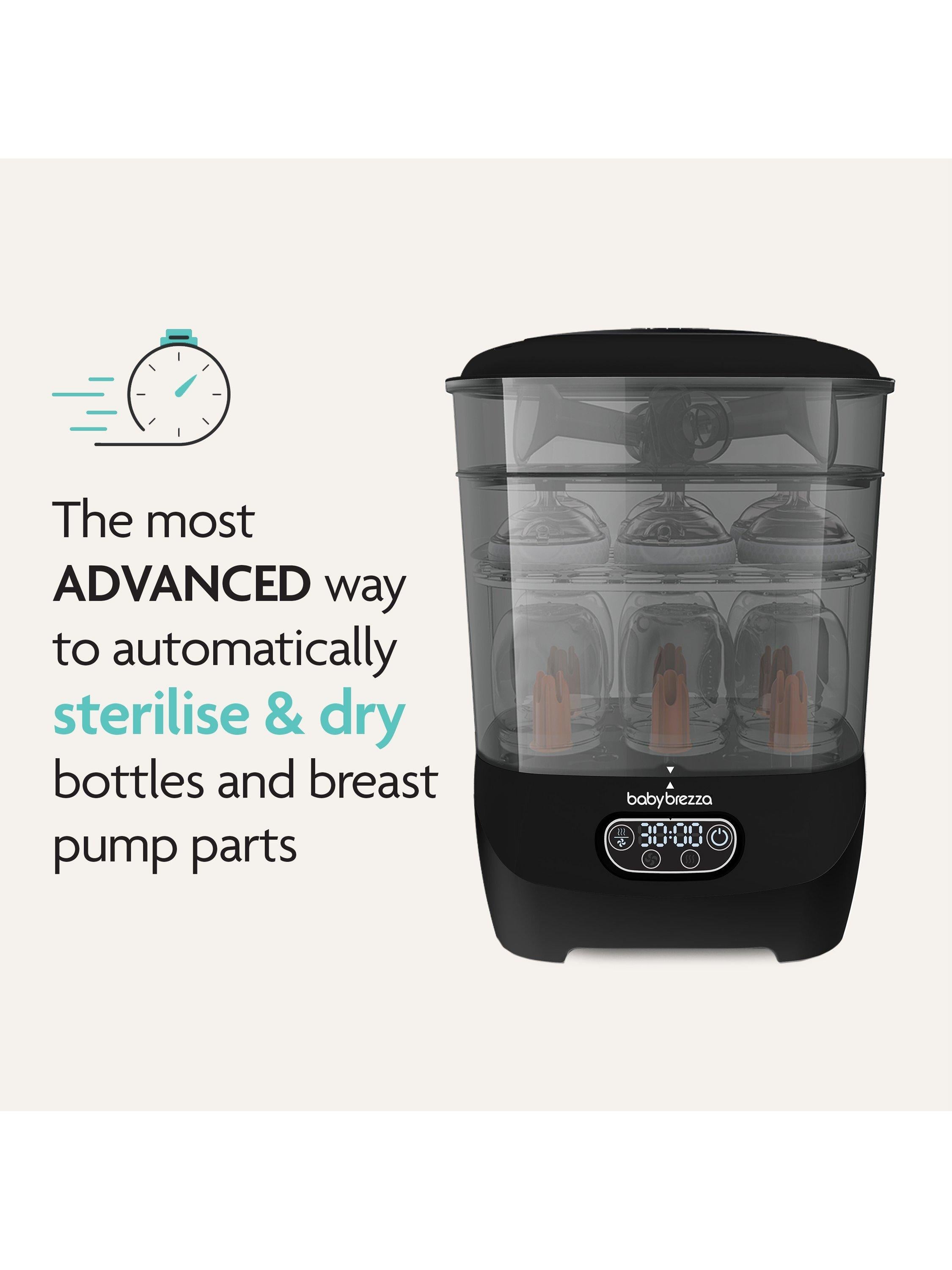 Baby Brezza baby bottle steriliser and dryer Black - British product
