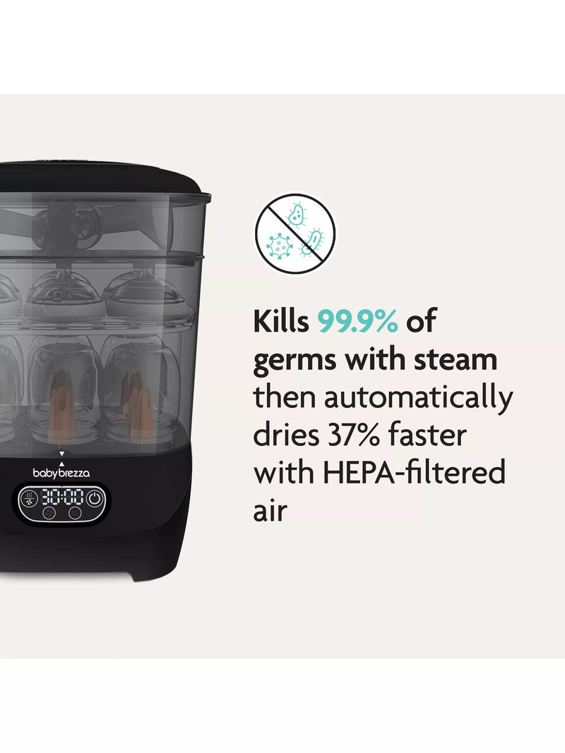 Baby Brezza baby bottle steriliser and dryer Black - British product