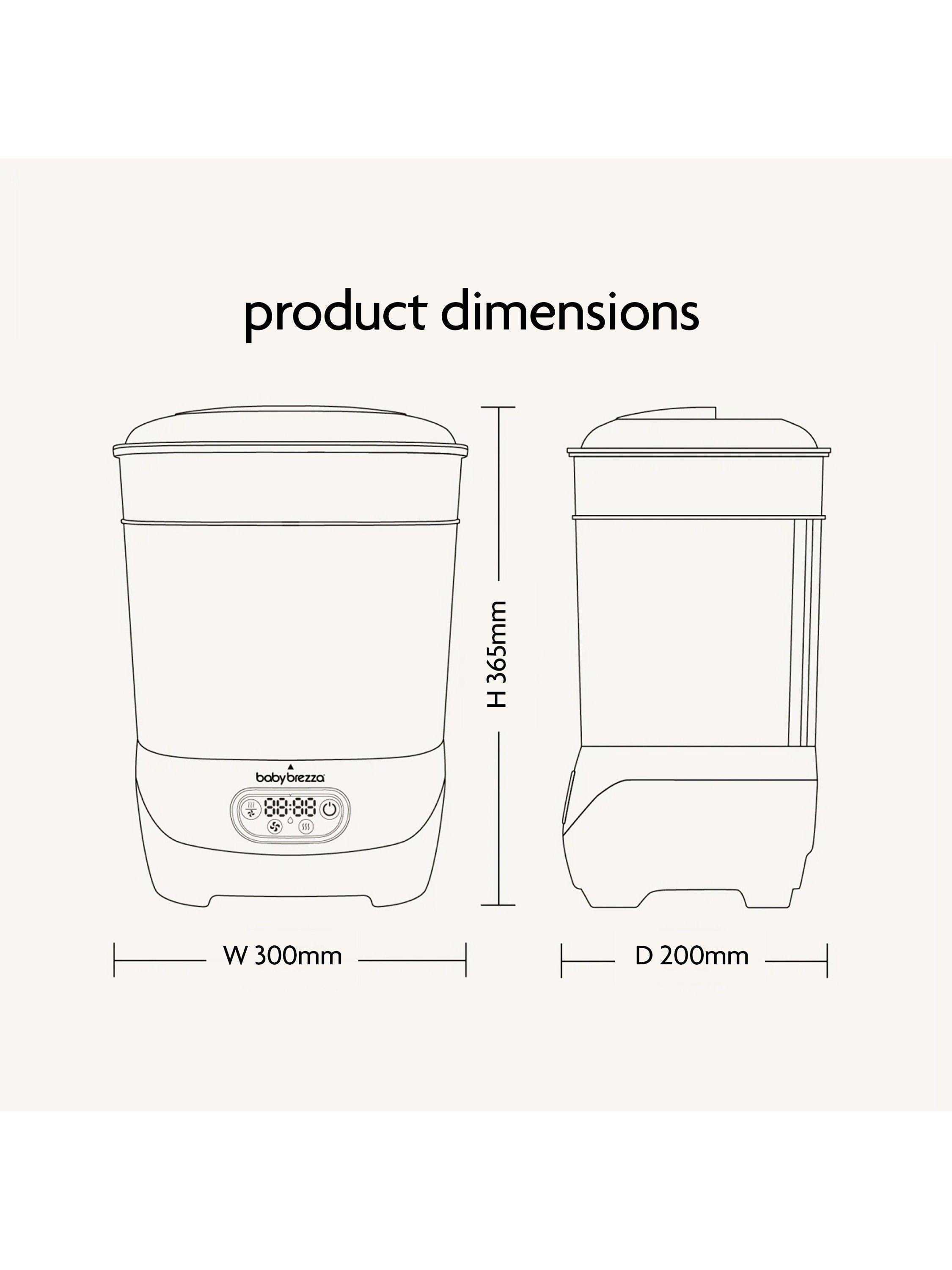 Baby Brezza baby bottle steriliser and dryer Black - British product