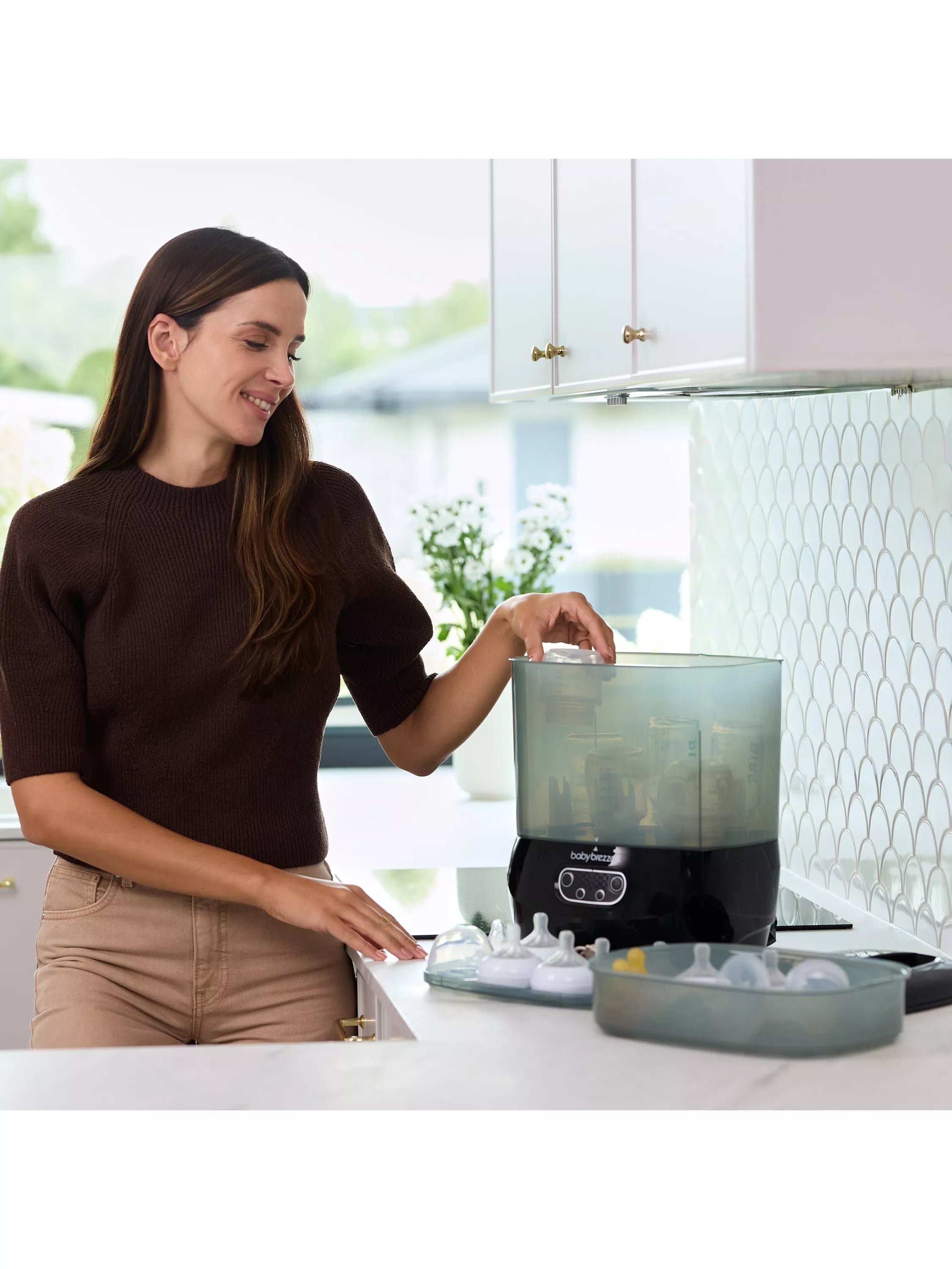 Baby Brezza baby bottle steriliser and dryer Black - British product