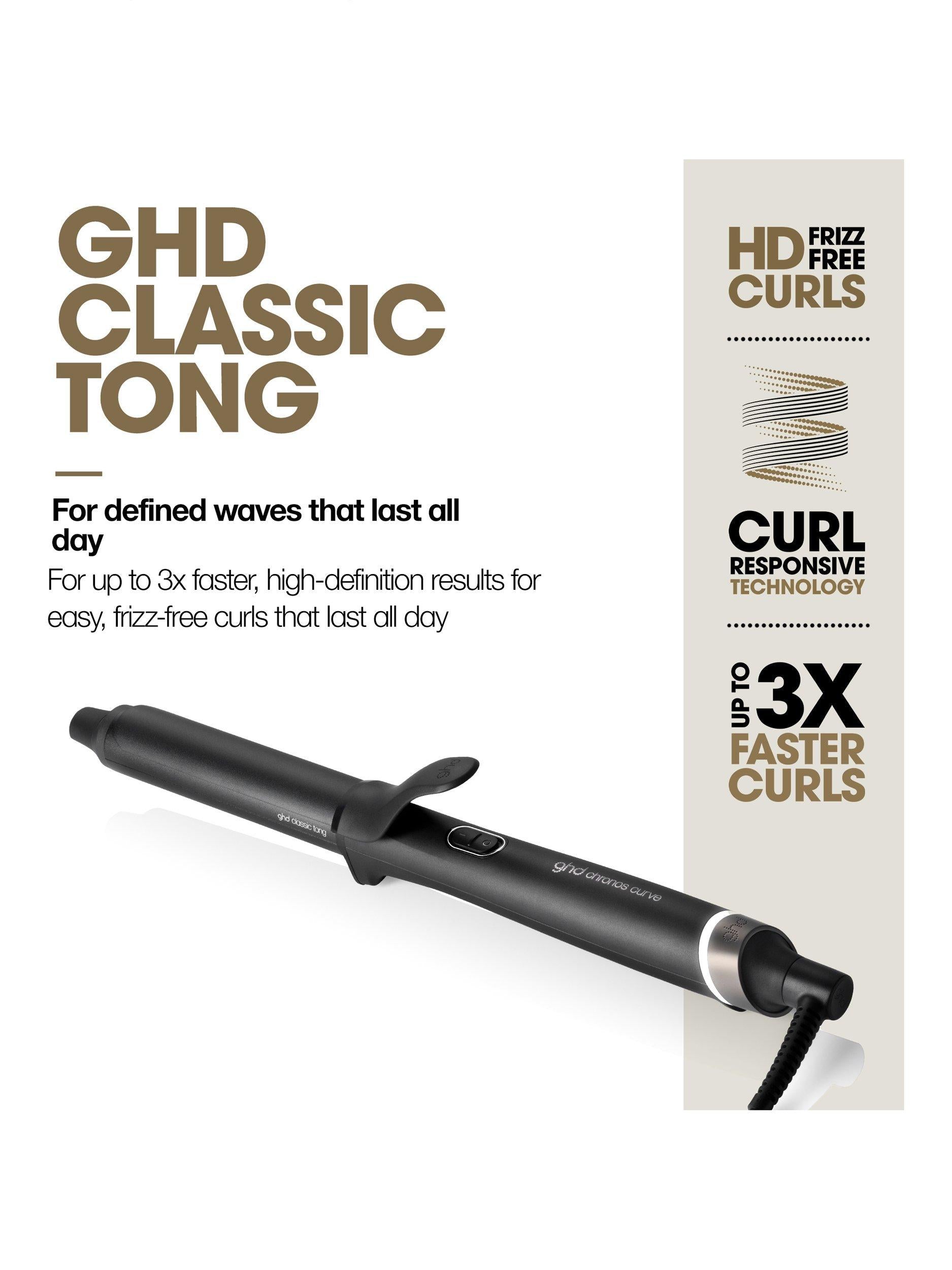 ghd Chronos Curve Classic Tong curling iron black, UK version