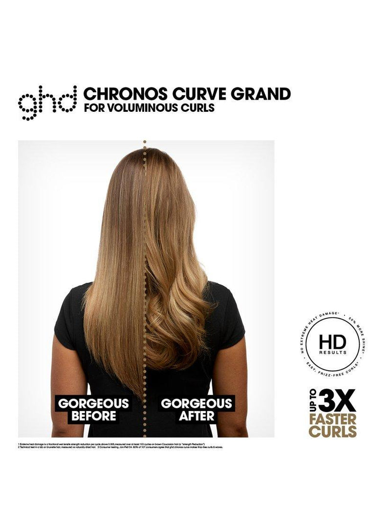 ghd Grand Tong curling tong 32mm black, imported from the UK