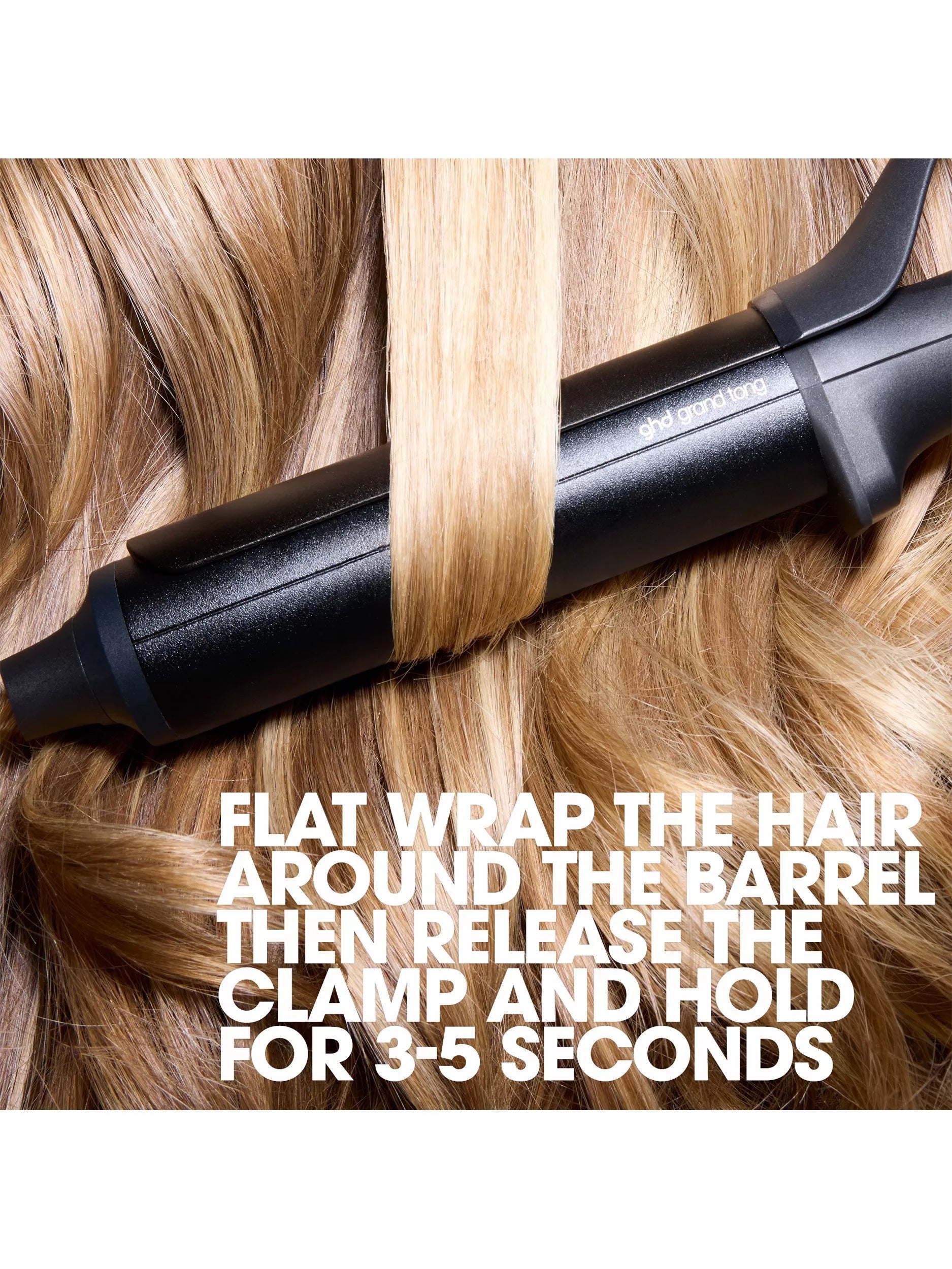ghd Grand Tong curling tong 32mm black, imported from the UK