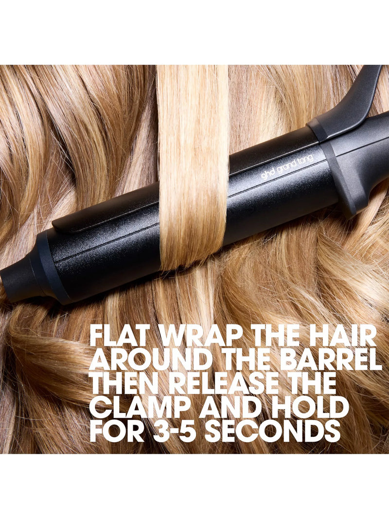 ghd Grand Tong curling tong 32mm black, imported from the UK