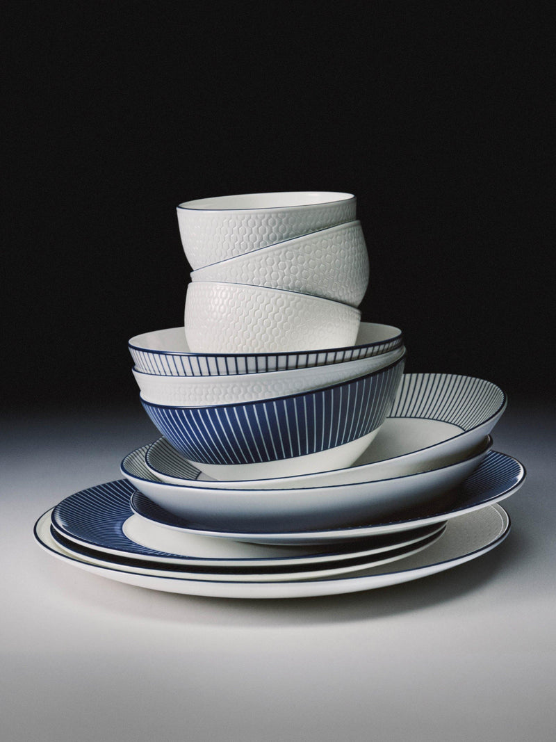 Wedgwood Gio Blue Line bone china pasta bowl 23cm, UK version
