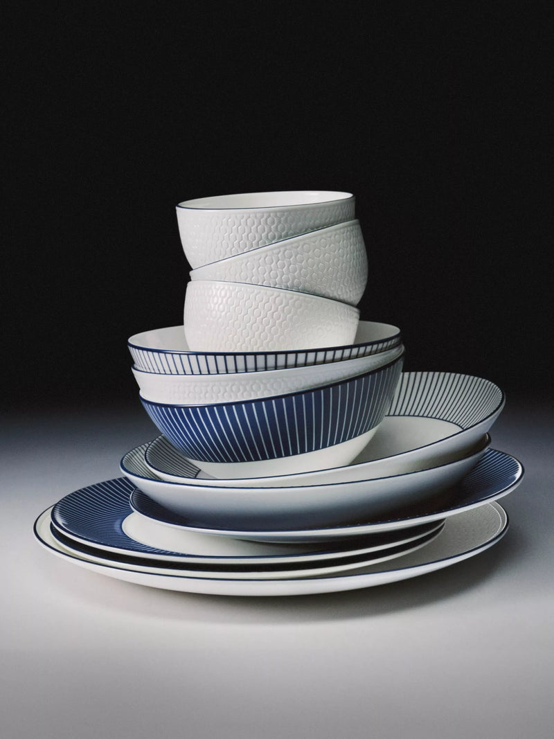Wedgwood Gio Blue Line bone china pasta bowl 23cm, UK version