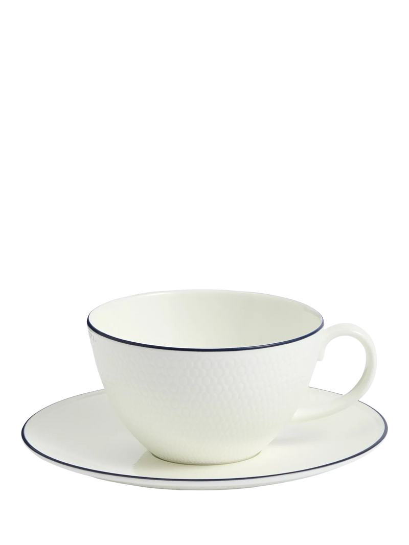 Wedgwood Gio Blue bone china tea cup and saucer 290ml - British product