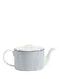 Wedgwood bone china teapot 940ml white blue pinstripe (British brand)