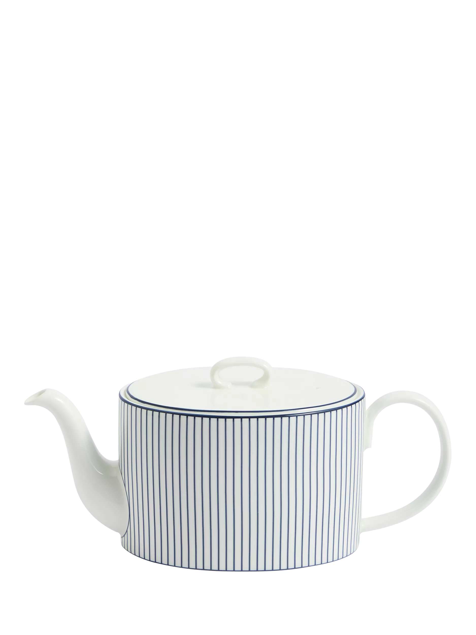 Wedgwood bone china teapot 940ml white blue pinstripe (British brand)