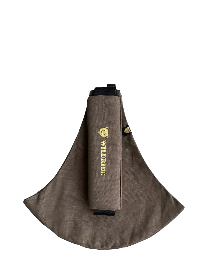 Wildride toddler hip carrier in coffee colour (British brand)