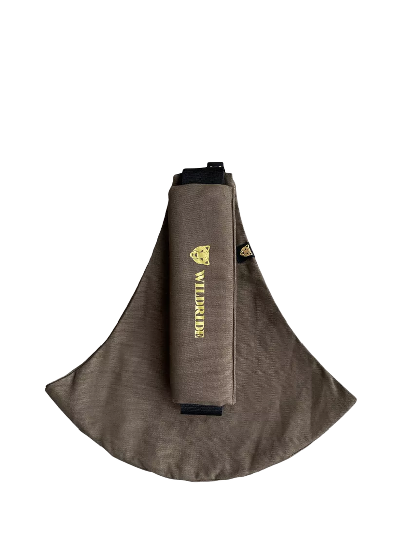 Wildride toddler hip carrier in coffee colour (British brand)