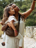 Wildride toddler hip carrier in coffee colour (British brand)