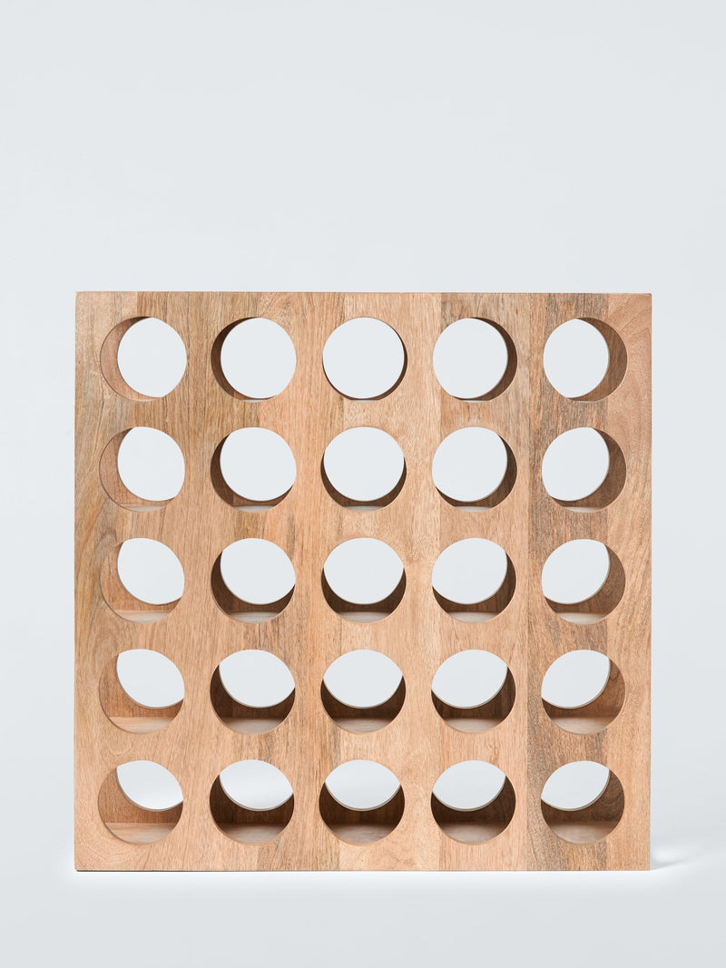John Lewis 25 bottle wine rack mango wood - British product
