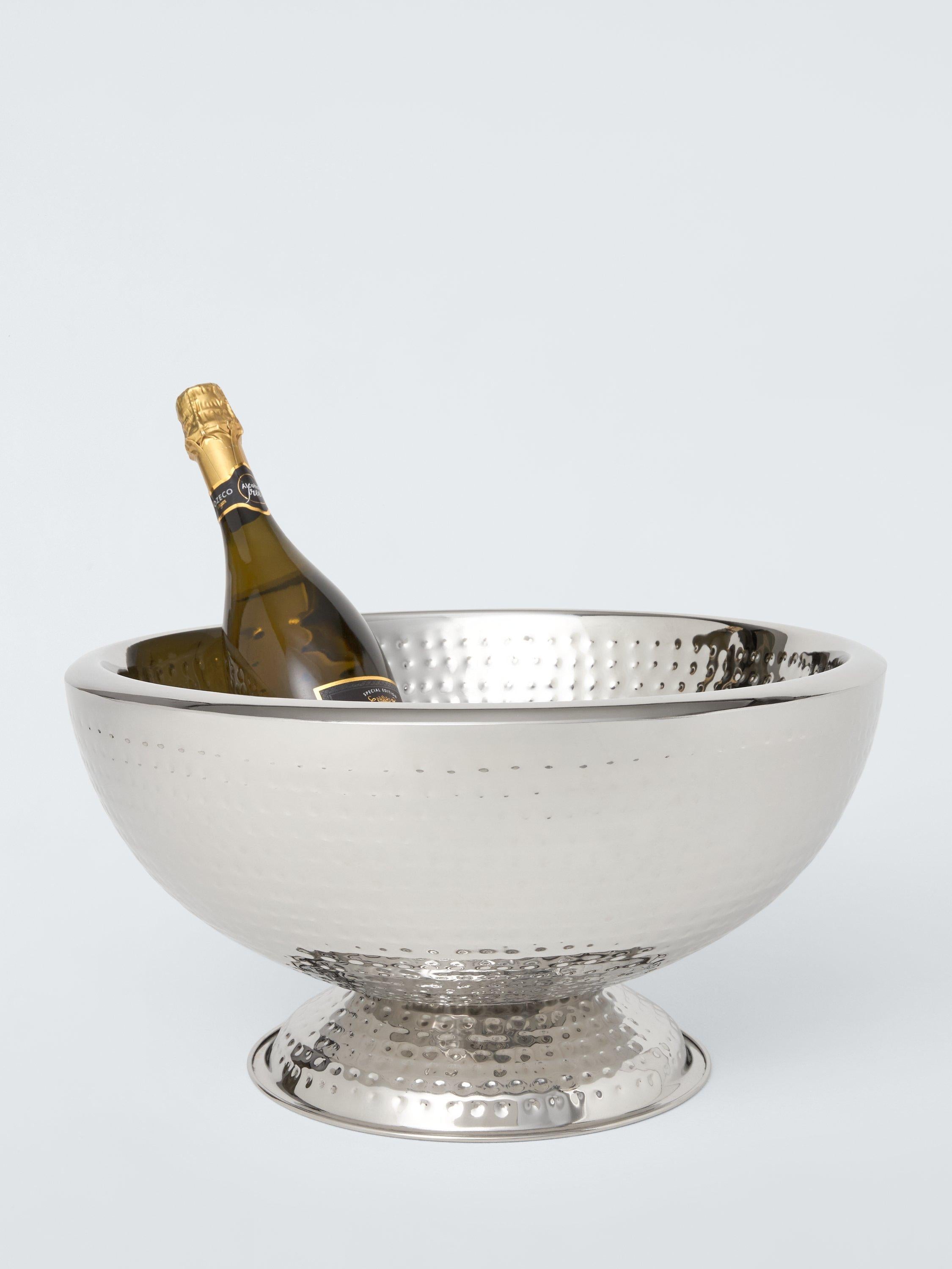 John Lewis large hammered stainless steel wine bucket, UK version