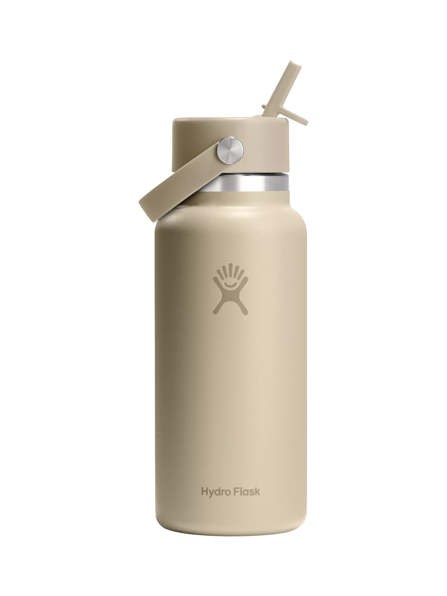Hydro Flask doppelwandige Vakuumisolierung aus Edelstahl mit weiter Öffnung und Flip-Straw-Getränkeflasche, 946ml