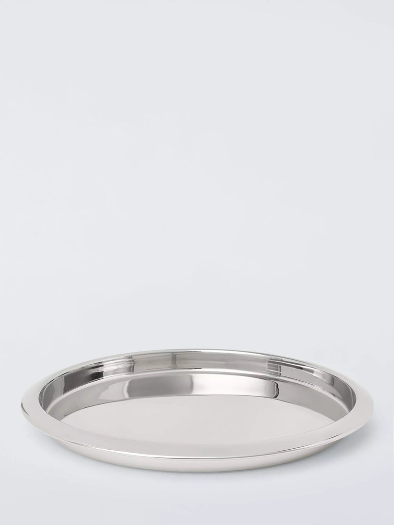 John Lewis round stainless steel bar tray silver, UK version