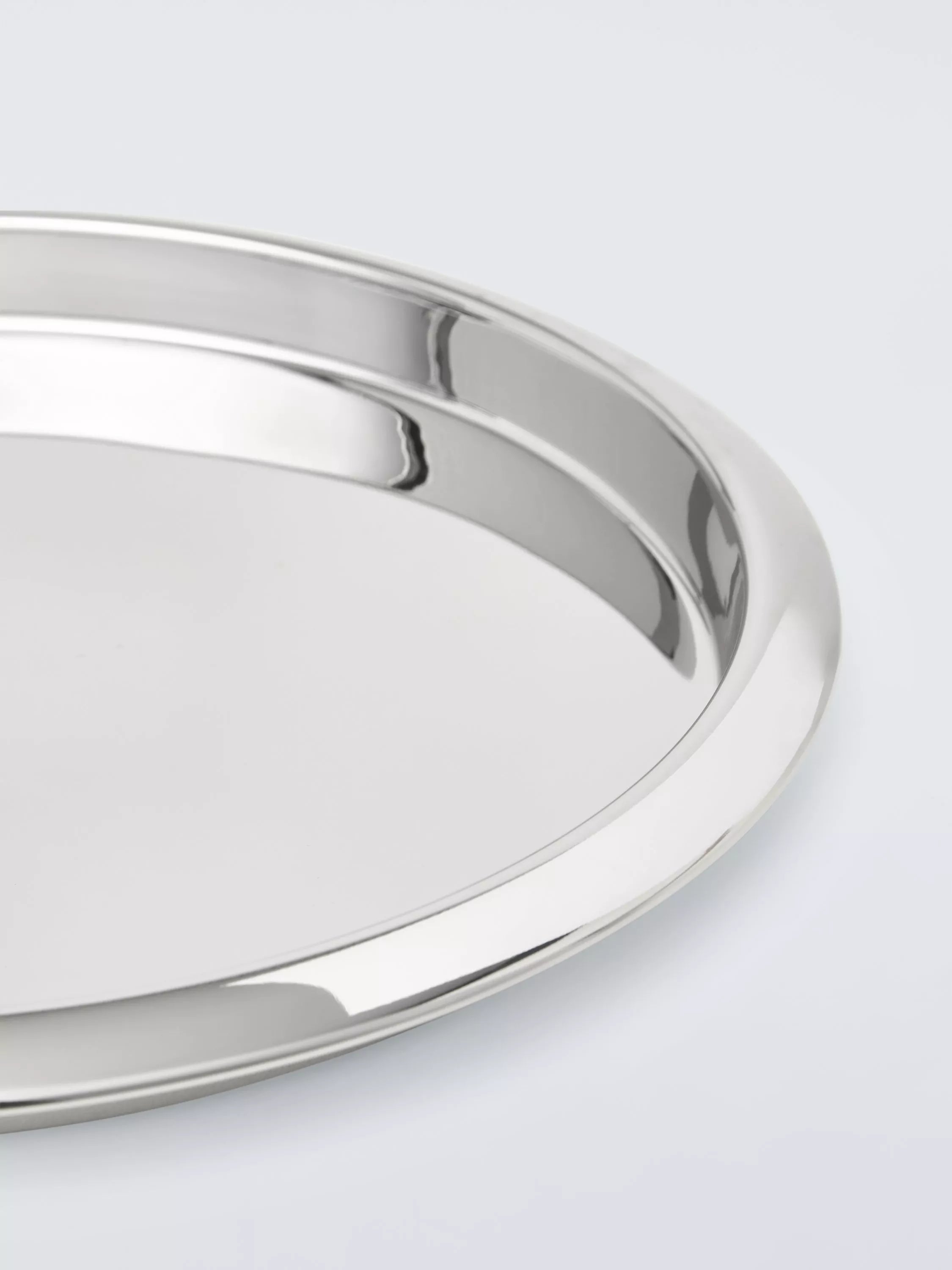John Lewis round stainless steel bar tray silver, UK version