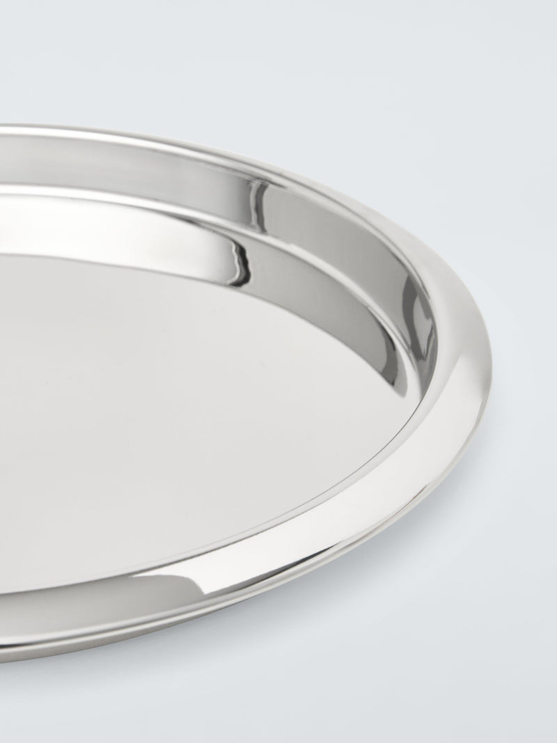 John Lewis round stainless steel bar tray silver, UK version