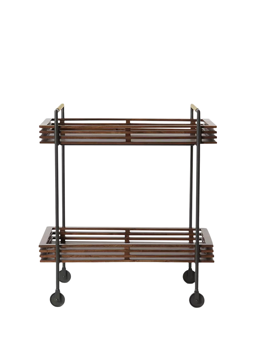 Swoon Weaving bar trolley in Dark Brown - British product