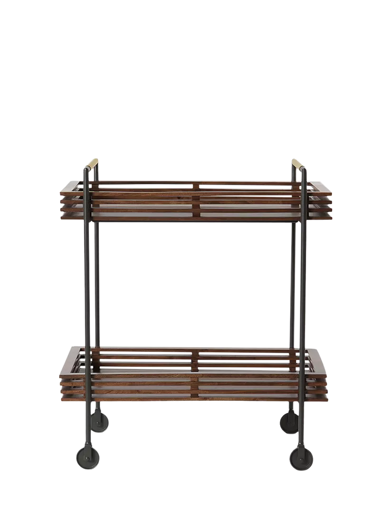 Swoon Weaving bar trolley in Dark Brown - British product
