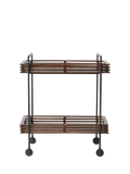 Swoon Weaving bar trolley in Dark Brown - British product