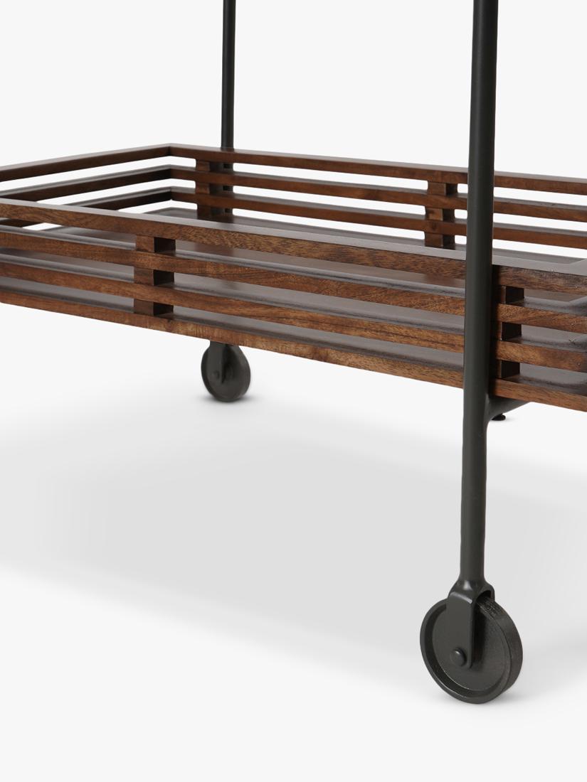 Swoon Weaving bar trolley in Dark Brown - British product