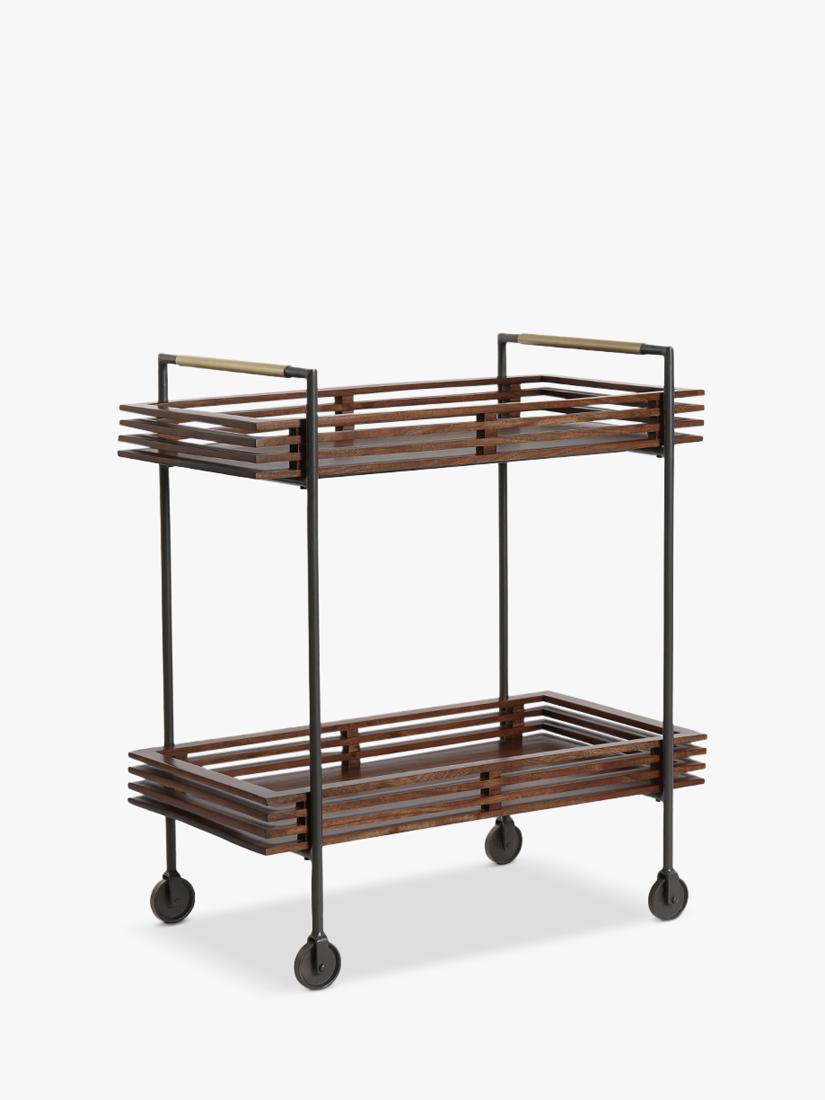 Swoon Weaving bar trolley in Dark Brown - British product