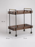 Swoon Weaving bar trolley in Dark Brown - British product