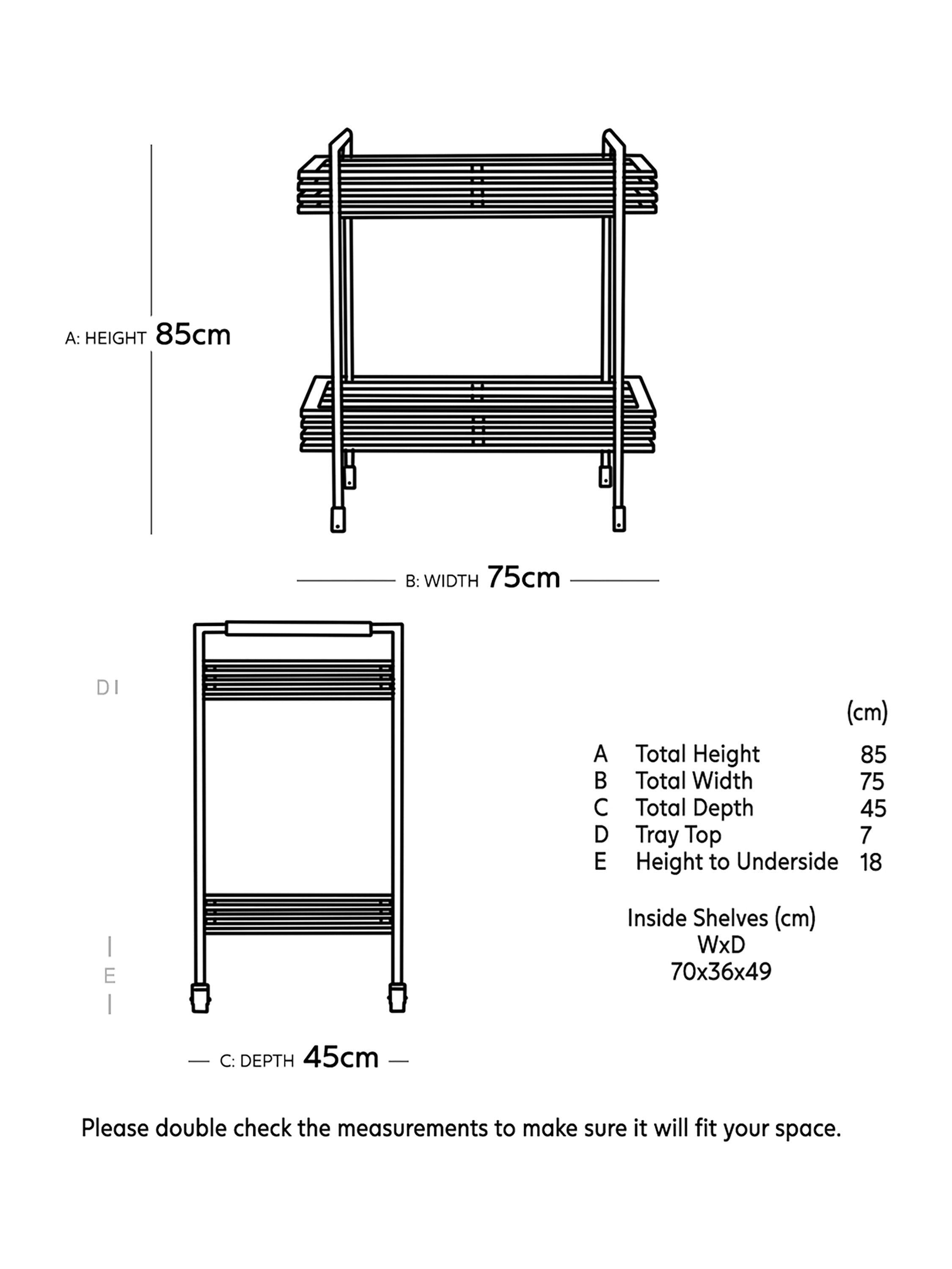Swoon Weaving bar trolley in Dark Brown - British product