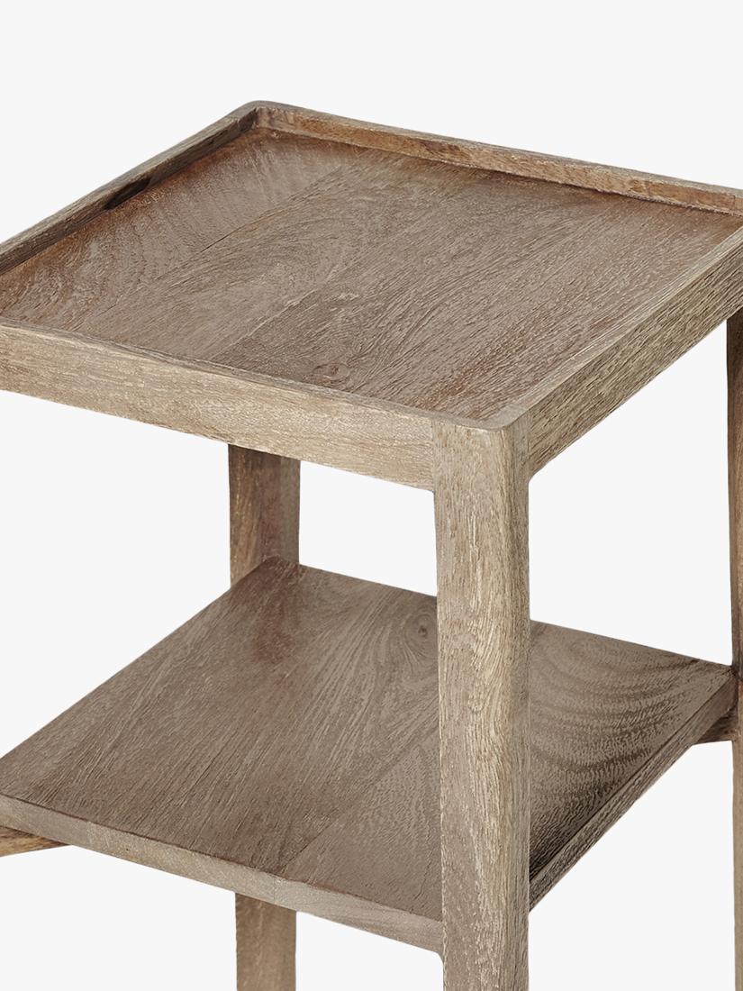Swoon side table sandblasted grey mango wood small (British brand)
