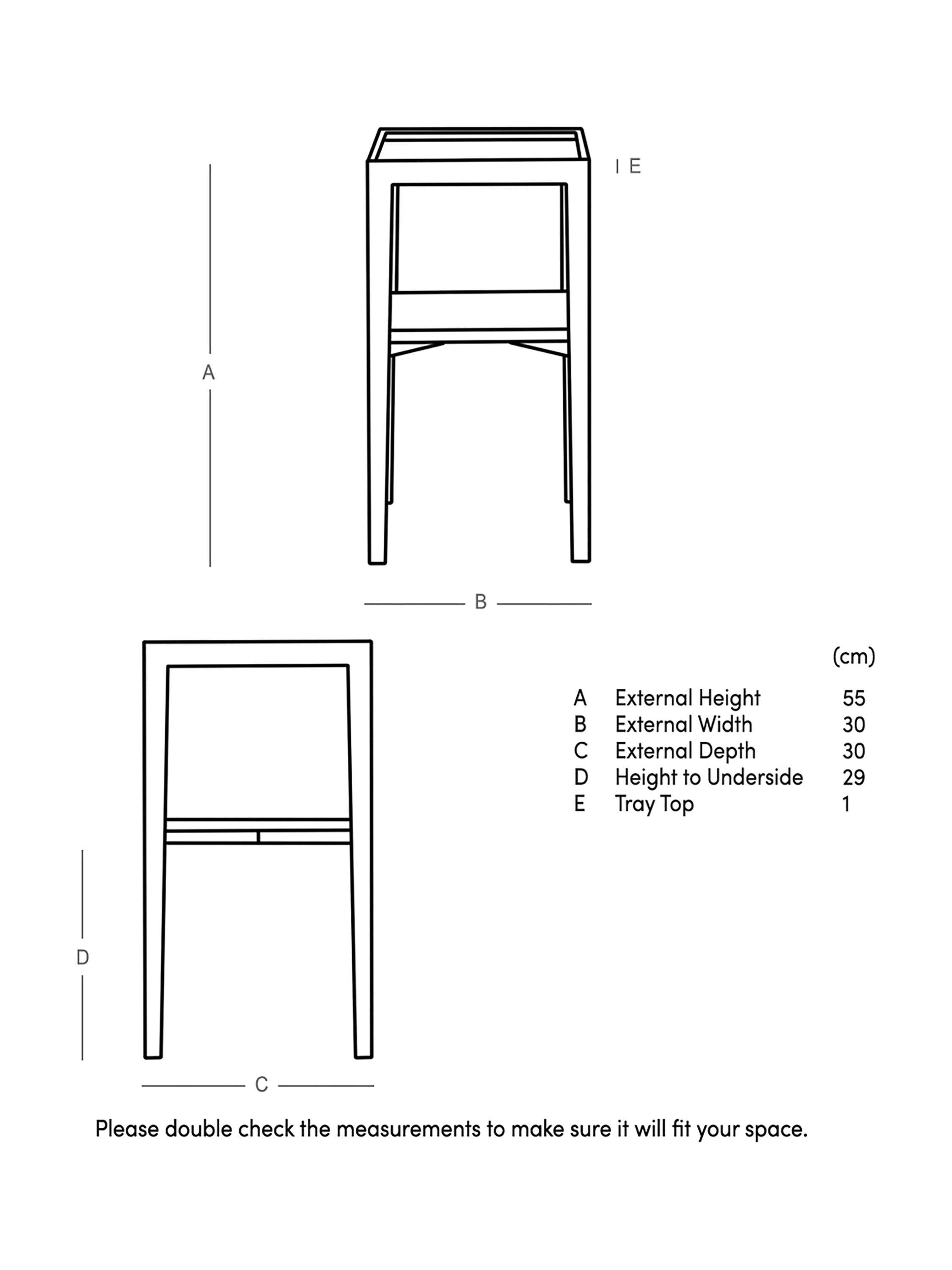 Swoon side table sandblasted grey mango wood small (British brand)