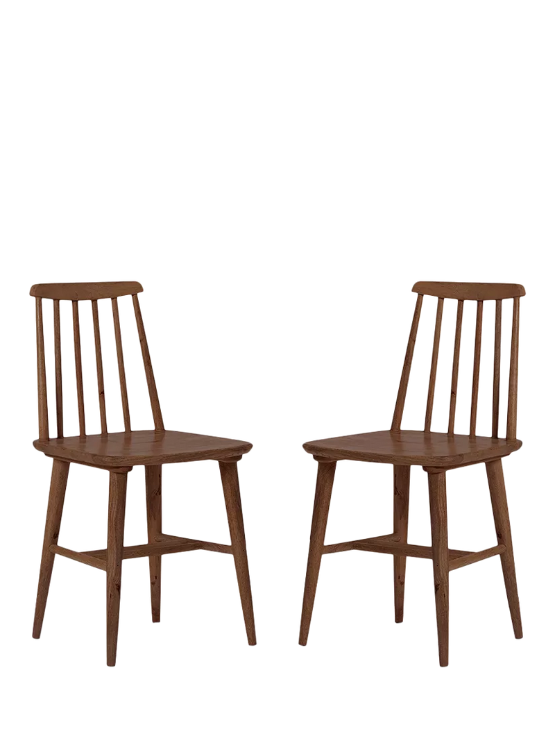 Swoon Ollie dining chair set of 2 dark brown (British brand)