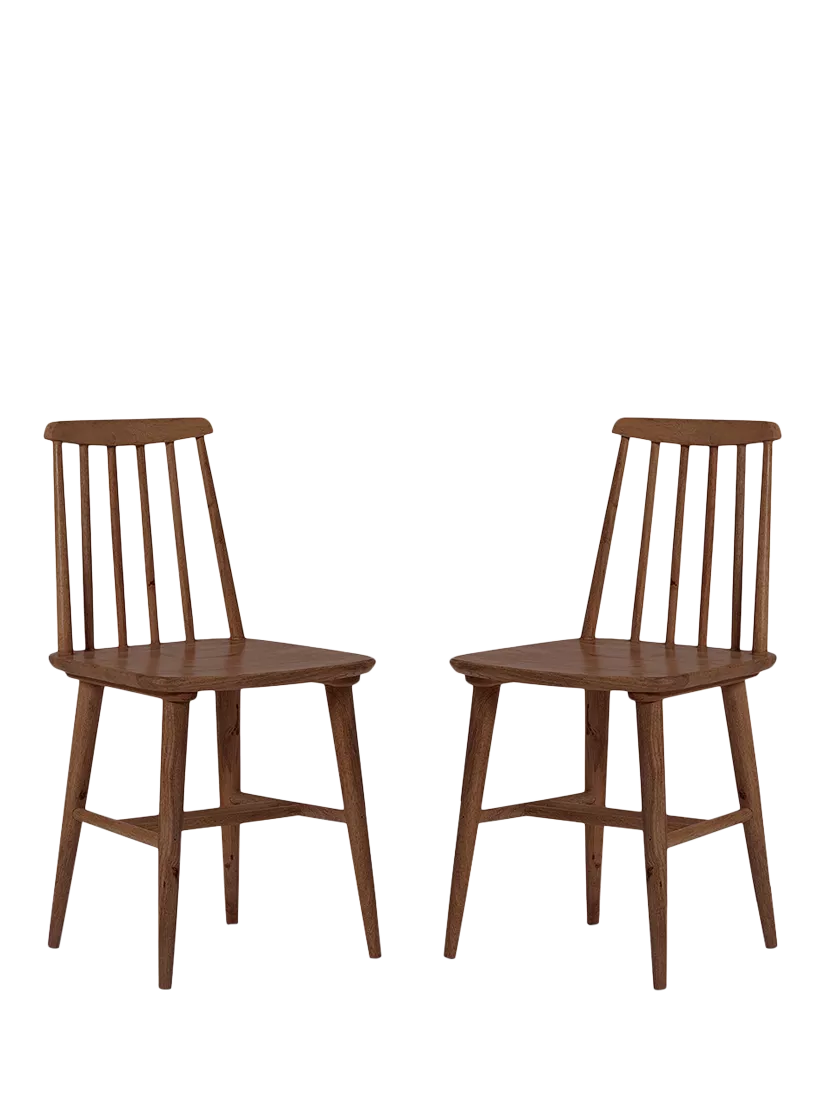 Swoon Ollie dining chair set of 2 dark brown (British brand)