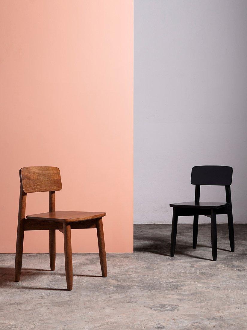 Swoon Southwark dark brown dining chair mango wood - British product