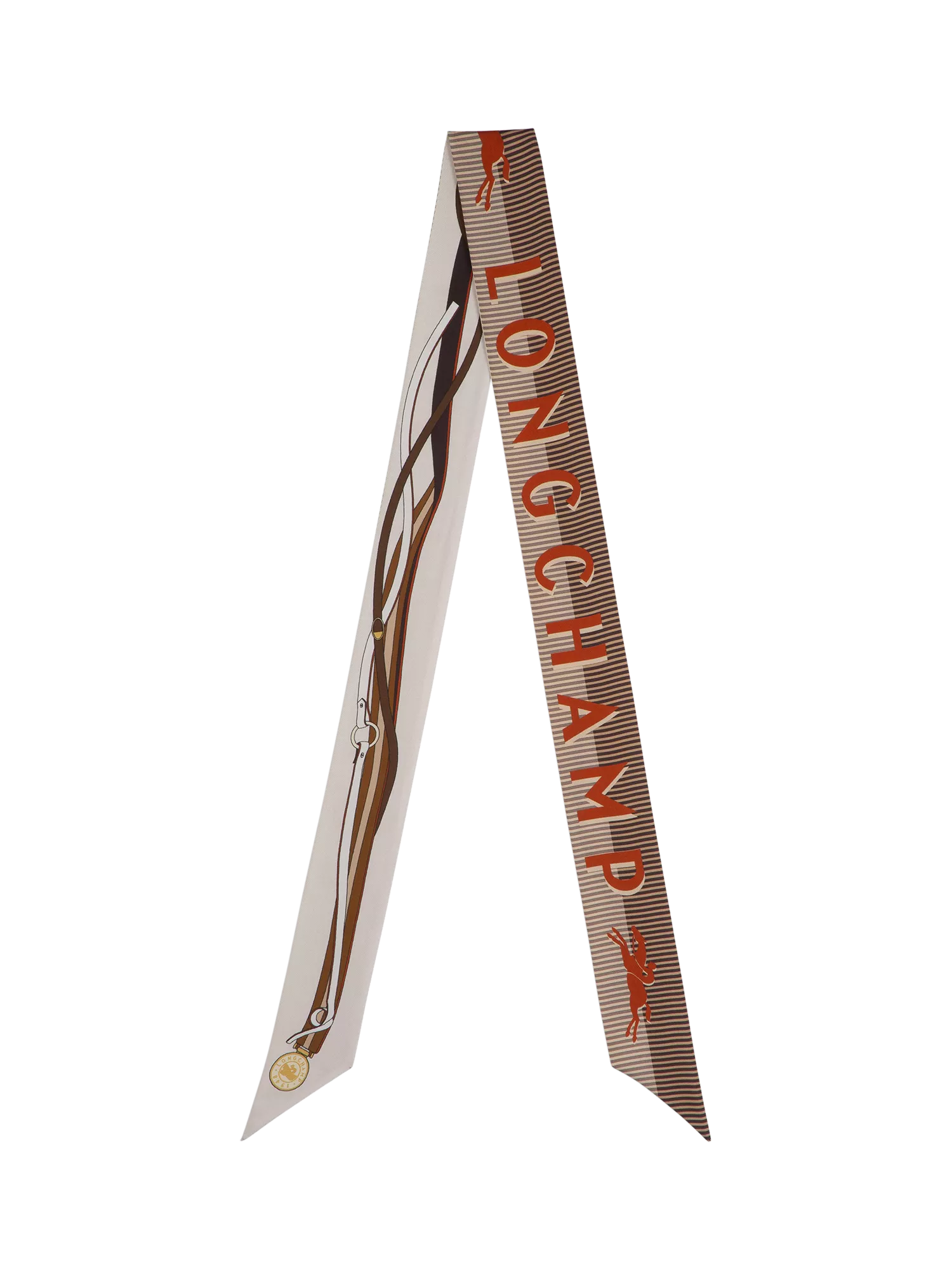 Longchamp silk headband Paper Multi - British product