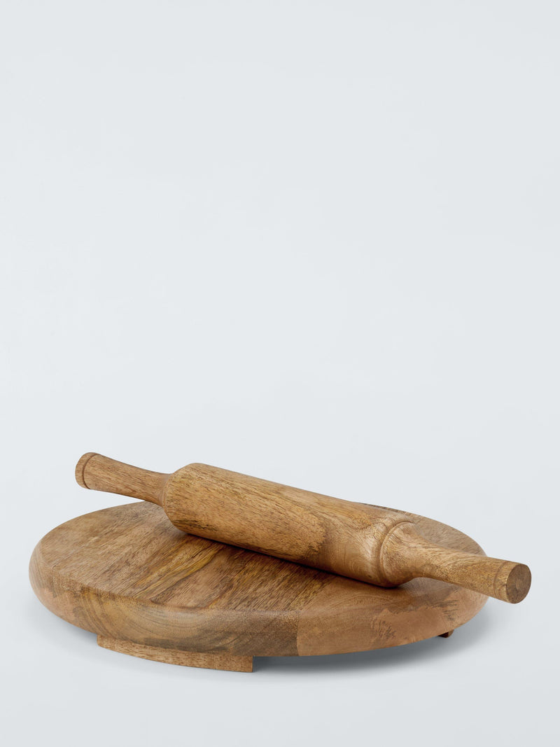 John Lewis roti board and rolling pin set FSC-certified mango wood (British brand)