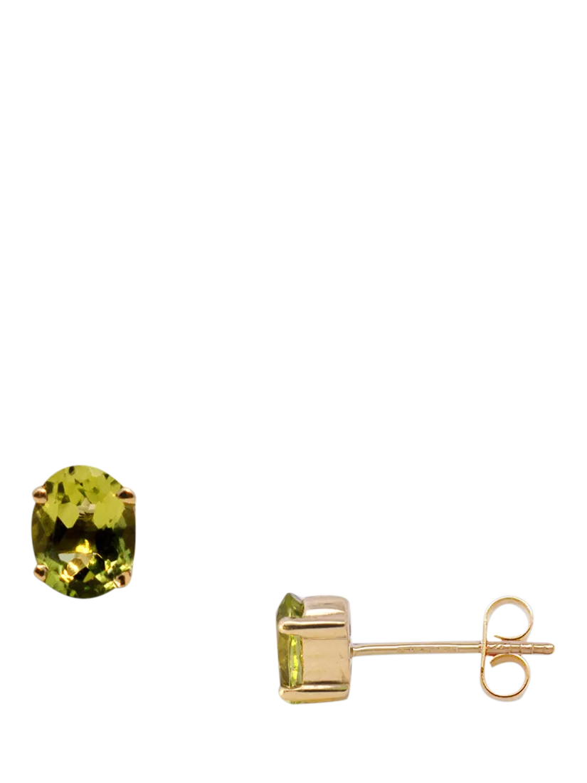 E.W Adams peridot claw earrings, UK version