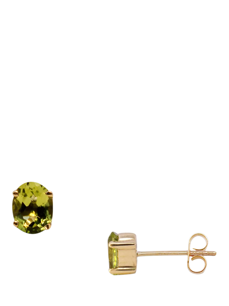 E.W Adams peridot claw earrings, UK version
