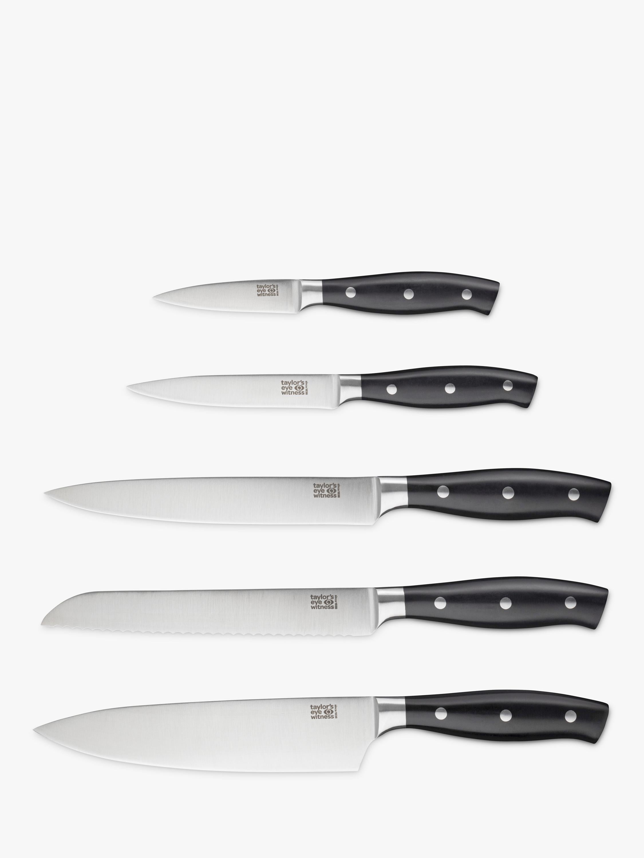 Taylor's Eye Witness acacia wood knife block set 5-piece - British product
