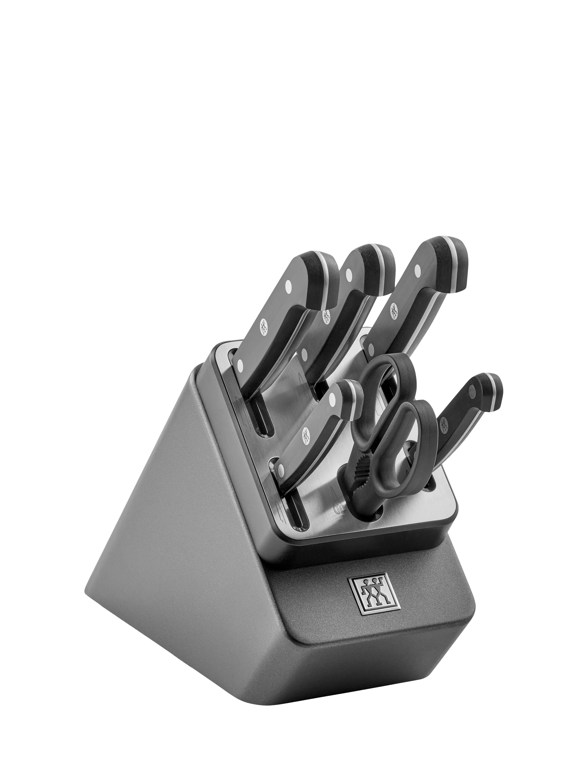 ZWILLING 6-piece knife block set with sharpener anthracite - British product