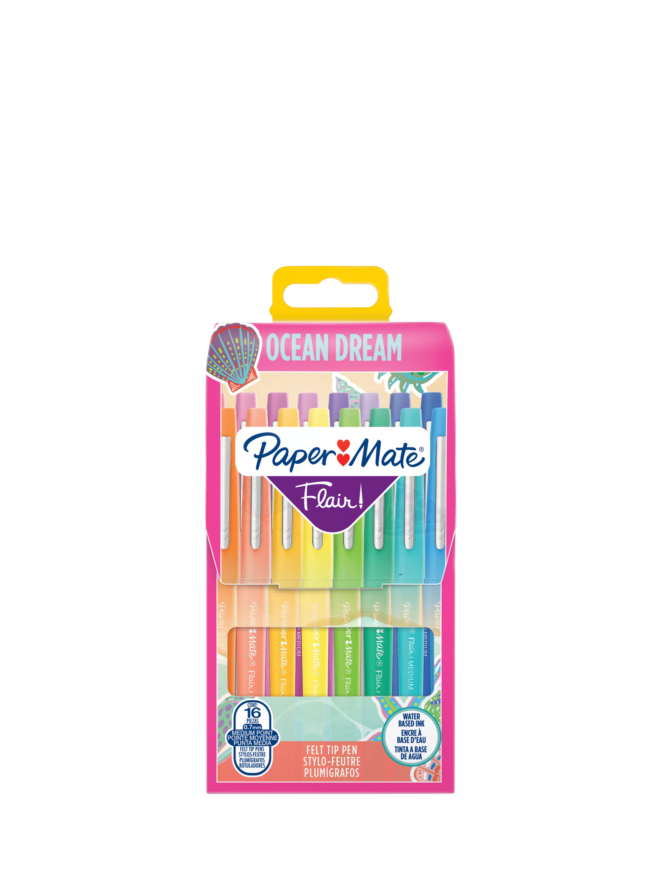 Paper Mate Flair felt tip pens Ocean Dream 16-pack - British product