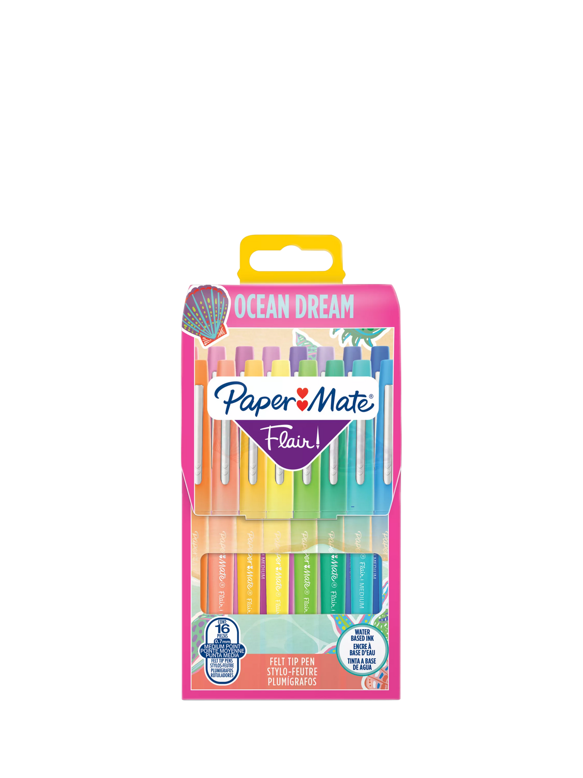 Paper Mate Flair felt tip pens Ocean Dream 16-pack - British product
