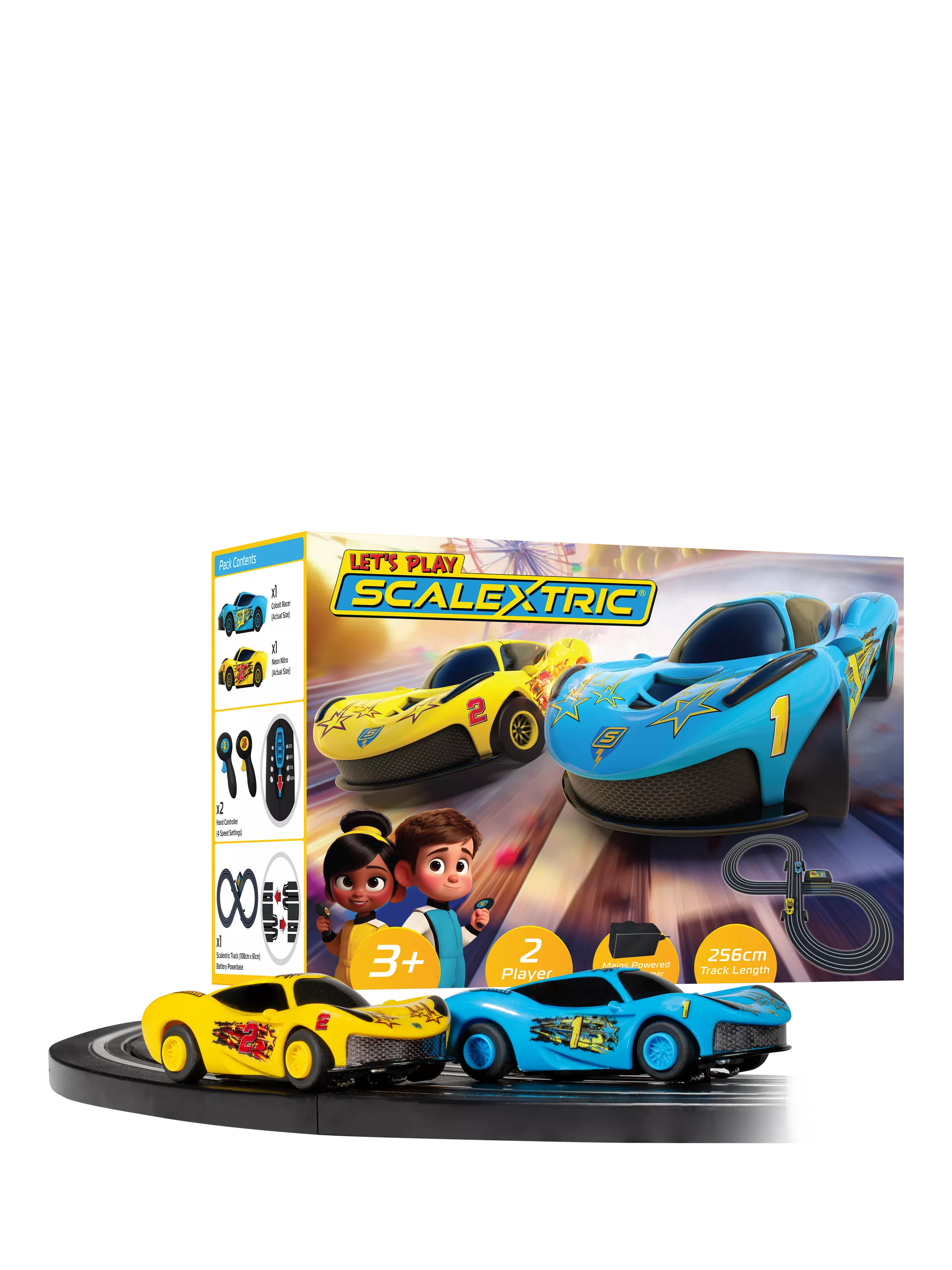 Scalextric Let's Play slot car racing set - British product