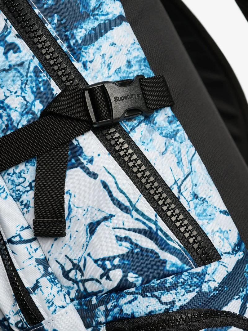 Superdry Outdoor Marble Backpack Blue, imported from the UK