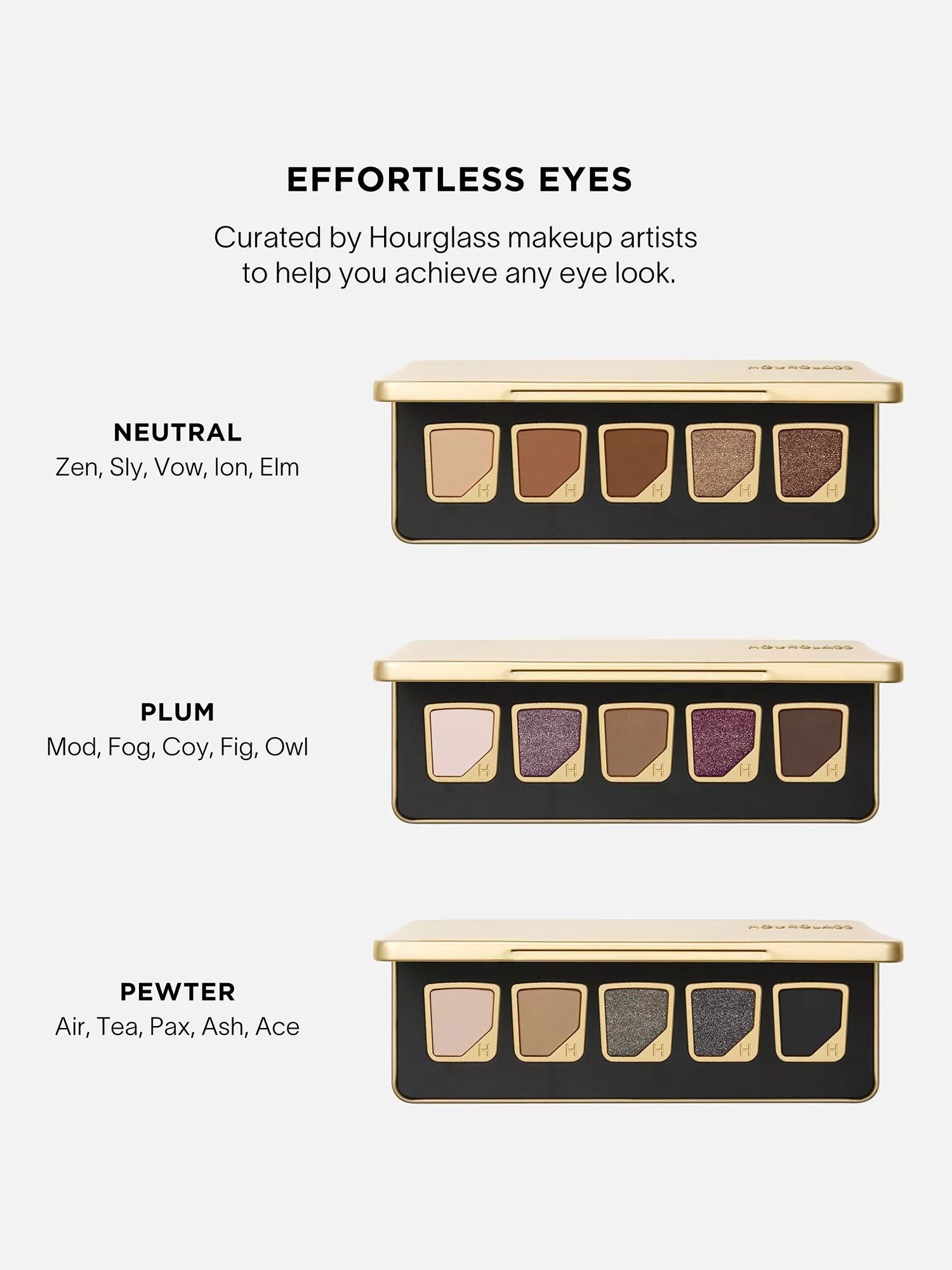 Hourglass Curator eyeshadow palette, UK version