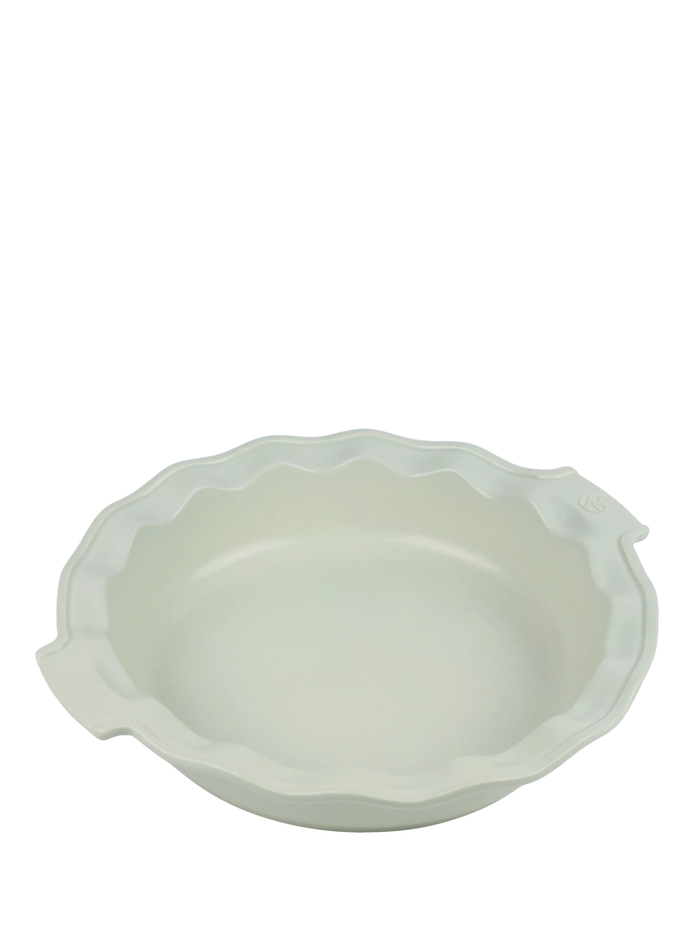 Peugeot stoneware round pie dish 30cm sage green - British product