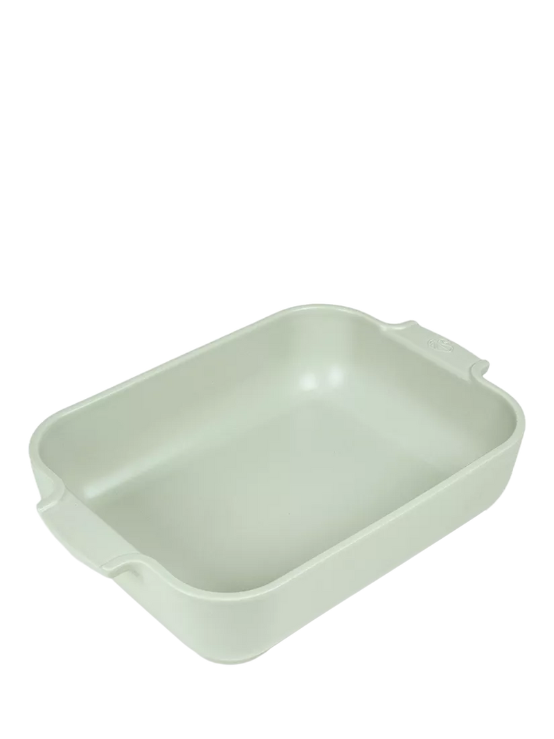 Peugeot stoneware rectangular roaster sage green - British product