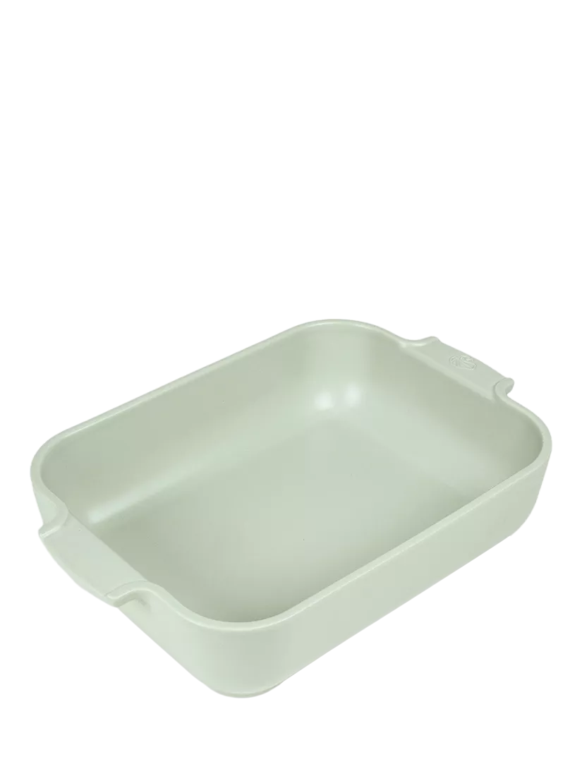 Peugeot stoneware rectangular roaster sage green - British product