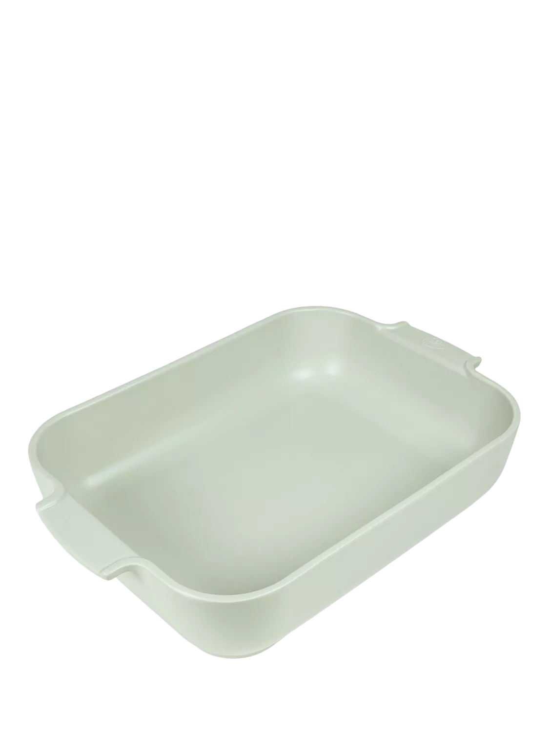Peugeot Stoneware Rectangular Roaster, Sage Green, 32cm